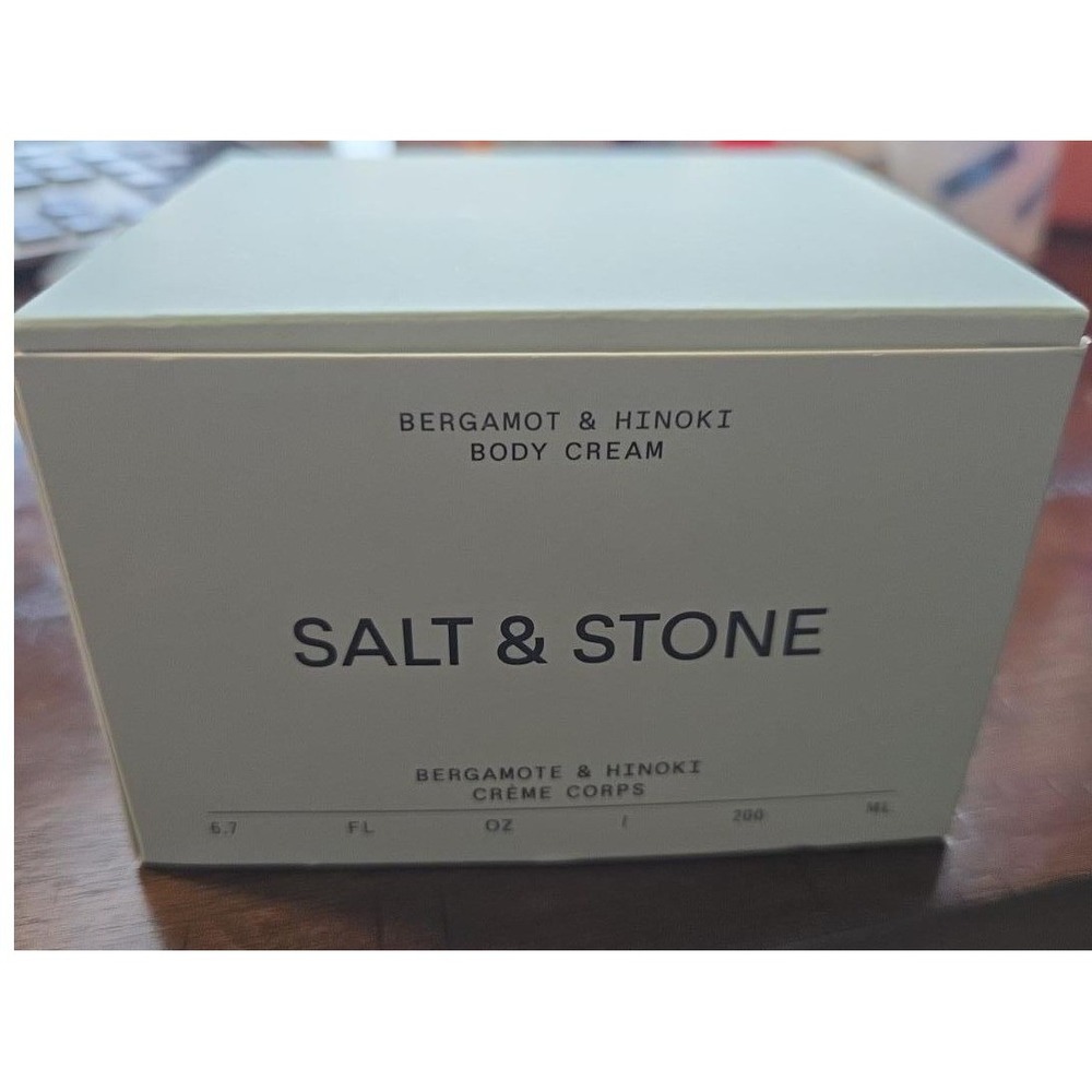 Salt & Stone Bergamot & Hinoki Body Cream 6.7oz 200ml Hydrating Seaweed Squalane